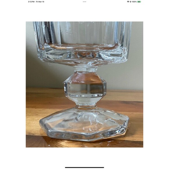 Apothecary/Candy Clear Crystal Candy Jar Vintage Circa 19th Century 9” Tall - Picture 3 of 6